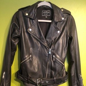 Lucky Brand Genuine Soft Leather Moto Jacket